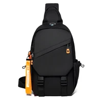 Sac à bandoulière en nylon imperméable-sac à dos de poitrine pour hommes, sac messager à bandoulière compact, sac de voyage et de randonnée en plein air 6