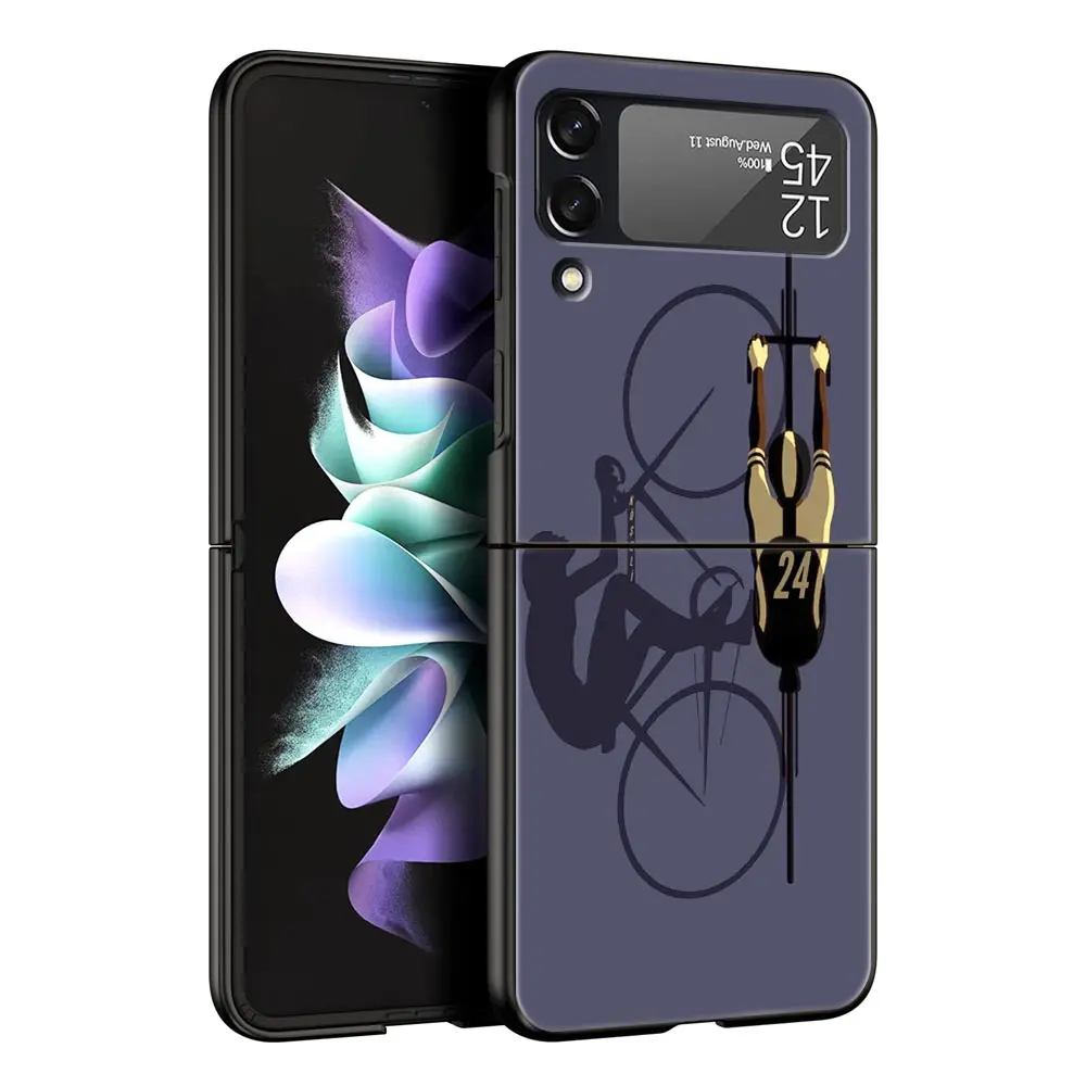 Mountain Bike Art Phone Case - Black Hard Folding Cover