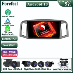 Android13 Qualcomm For Jeep Grandcherokee 2004 2005 2006 2007 Multimedia Car Monitor GPS Player Screen Radio Navigation No DVD