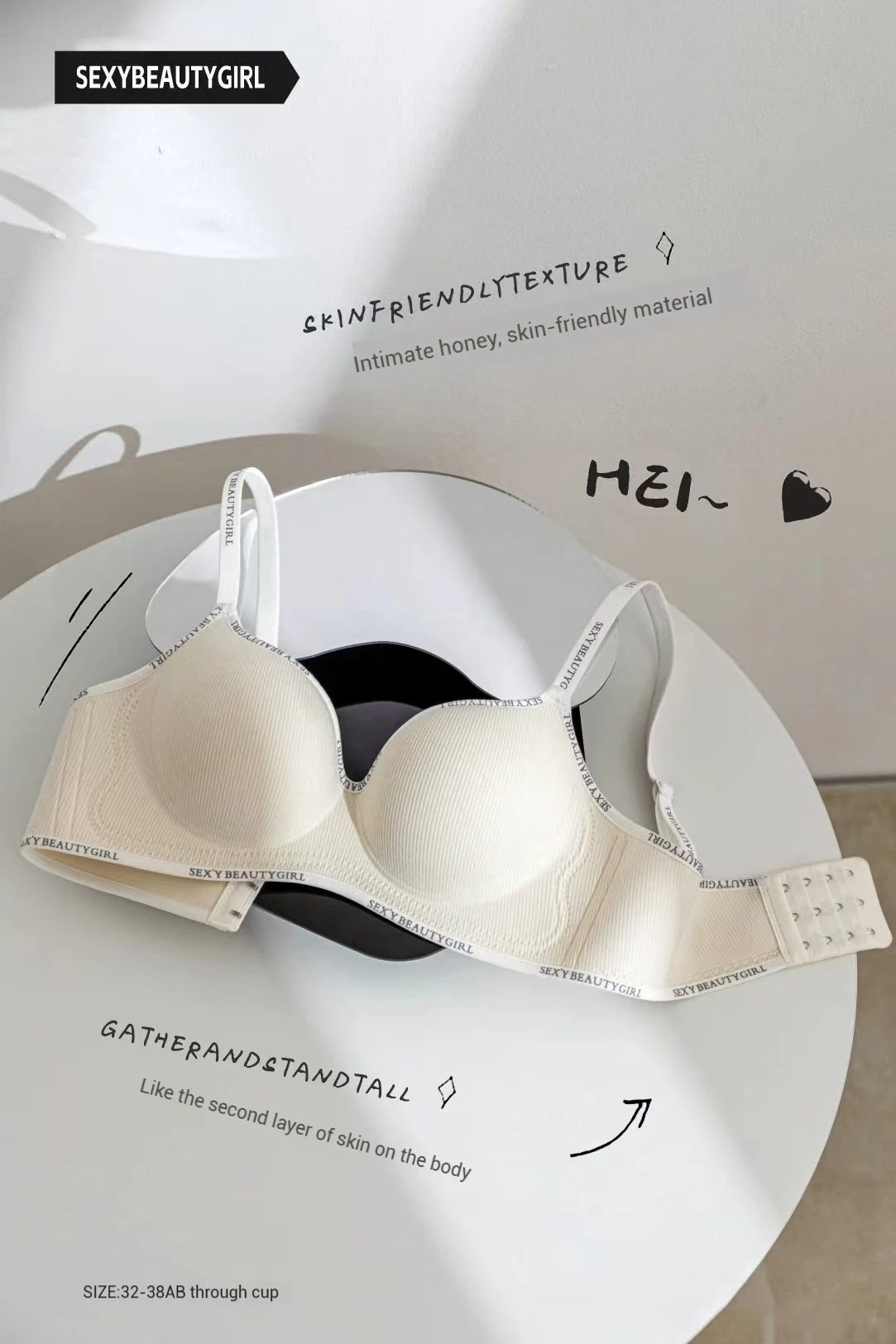 Padded Push-Up Bralette - Adjustable Wireless Comfort Bra