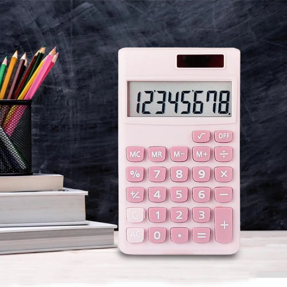 Description Picture 4 of item8 Digits Solar Calculator Electronic Calculator Desktop Calculators Home Office School Calculators Financial Accounting Tools