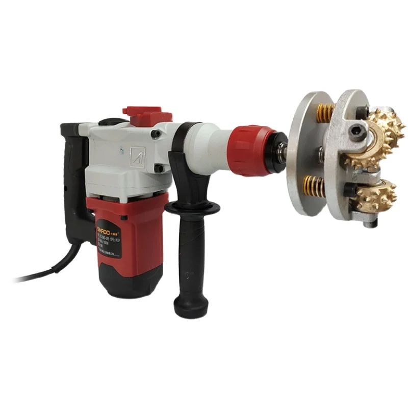 

Electric chiseling machine for concrete construction site walls and floors