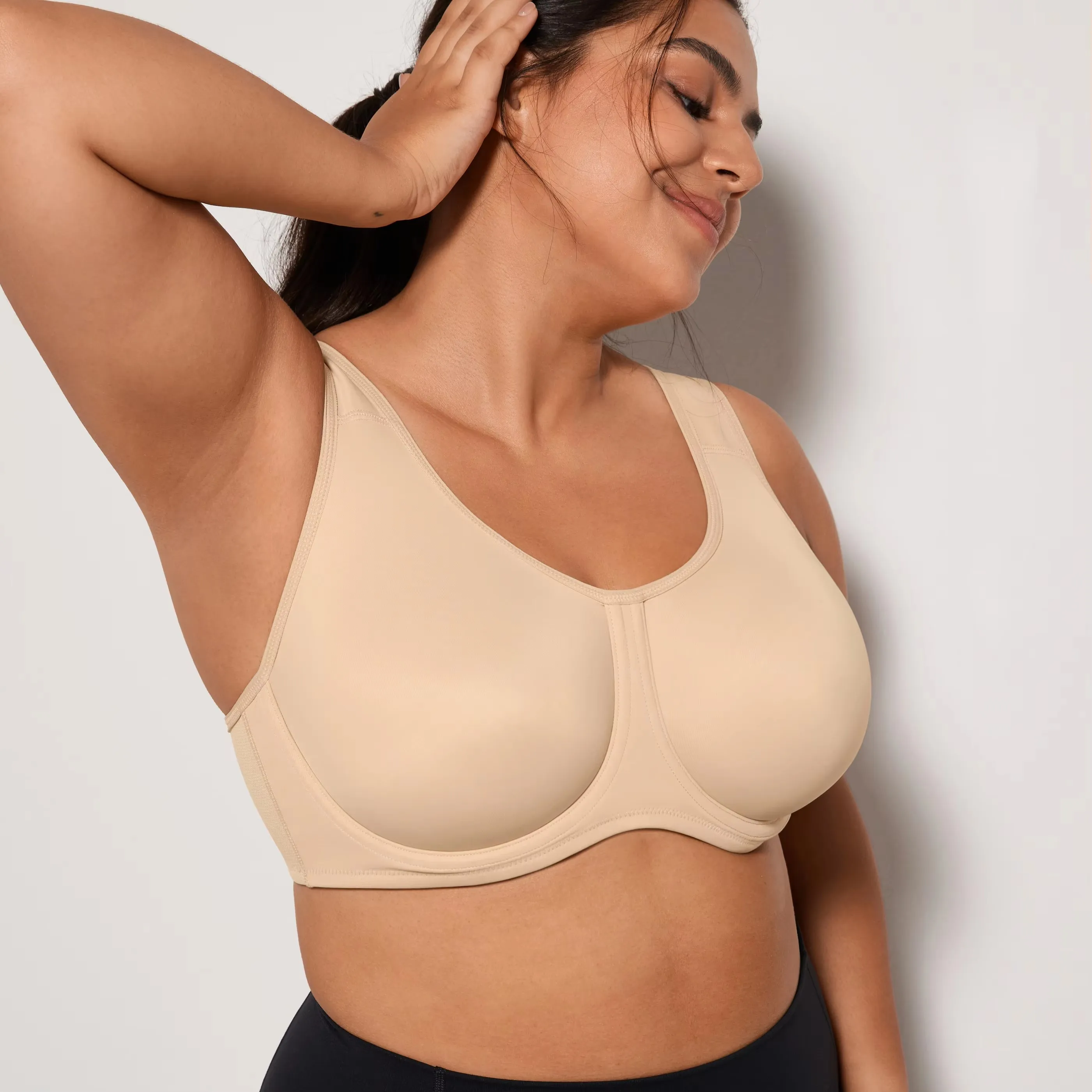 Yoga Sports Full Coverage Bra Women Max Control High Support Plus Underwire Gym Fitness Top Activewear Beathable Curve Underwear 2