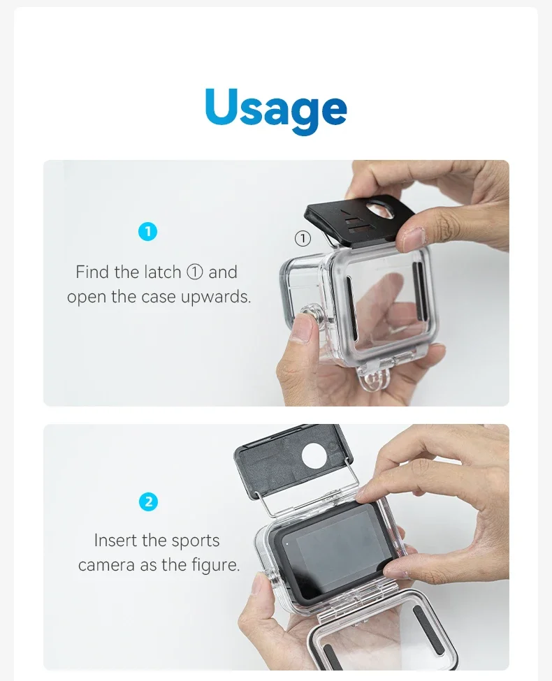 Dive Housing for GoPro Hero 9-13 - Waterproof Case with Anti-Fog Coating & Reinf