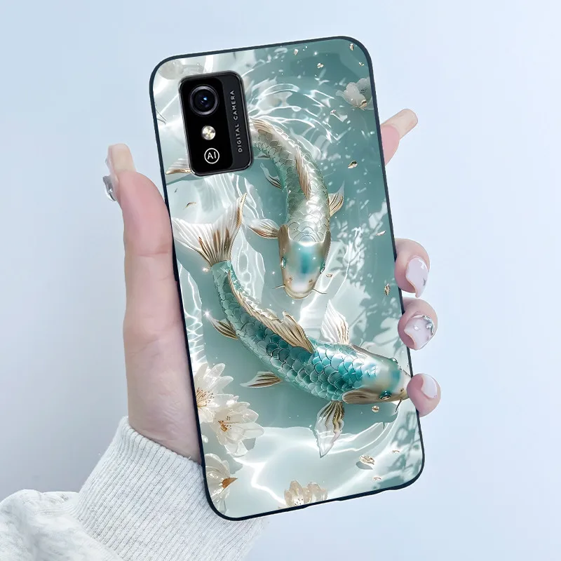 ZTE Blade L9용 충격 방지 케이스, 고급스럽고 귀여운 사랑스러운 토끼 디자인, 재미있는 블랙 소프트 실리콘 TPU 백 커버, ZTE BladeL9 L 9 폰 케이스