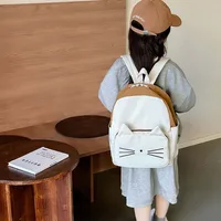 Cartoon Cat Kids Backpacks Kawaii Children's Handbags for Girls Boys Kindergarten Schoolbag Korean Toddler Travel Storage Bag 2