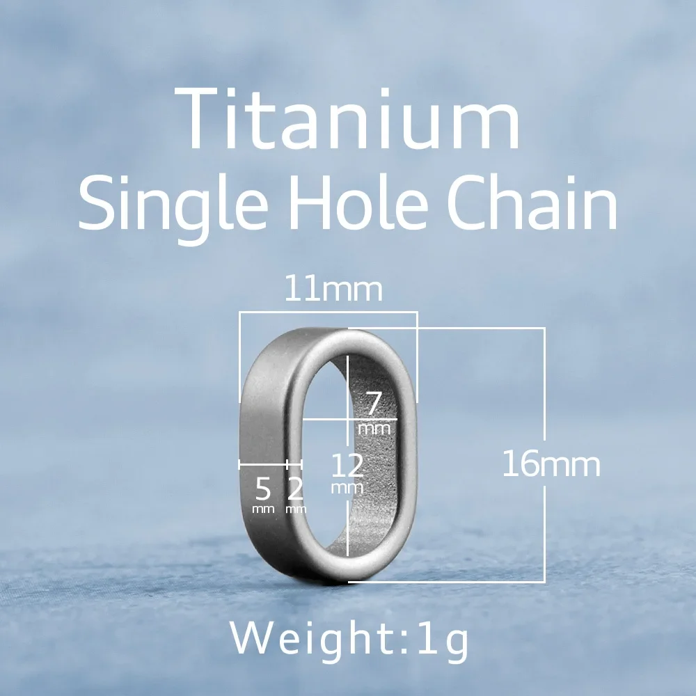 Sleek Black Titanium Keyring - Lightweight EDC Keychain Buckle