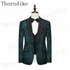 Thorndike Men Spring 3 Pieces Classic Blazers Suit Sets Men Business Blazer +Vest +Pants Suits Sets Autumn Men Wedding Party Set 2
