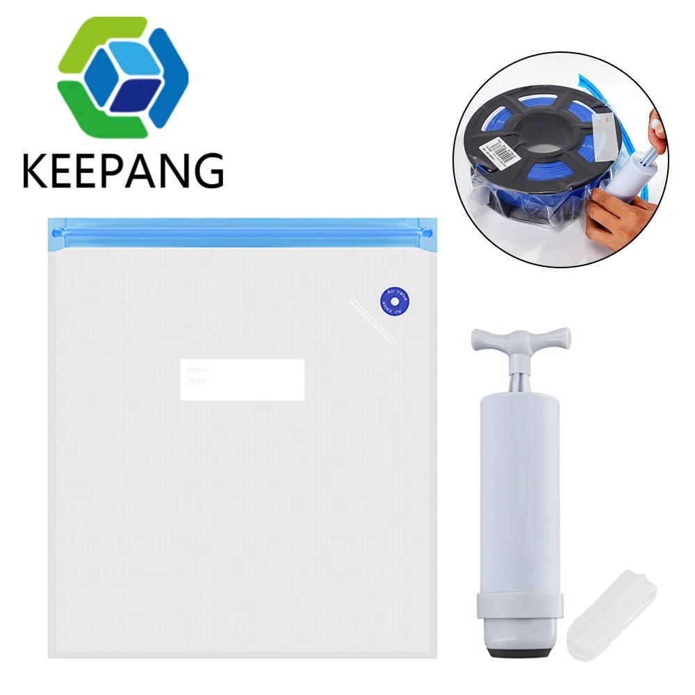 Kee Pang 30Pcs Filament Storage Vacuum Bag Kit Cleaning Humidity Resistant Sealed Bags for 3D Printer Filament Dryer ABS PLA 3d printer filament storage bag pla filament vacuum sealed bags dryer safekeep humidity resistant sealing bags keep filament dry