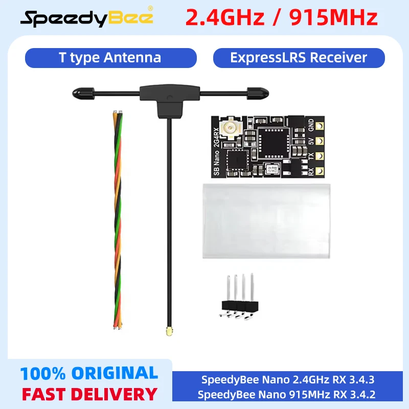 Приемник SpeedyBee Nano 2,4 ГГц/915 МГц/2,4G TCXO ExpressLRS ELRS для FPV фристайл-дронов большой дальности DIY Запчасти FPV