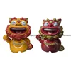 Shiwan Ceramics Lucky Cat Dance Lion Travel Hand Letter Gift Checkout Page Piggy Bank Cat Feng Shui Creative Ornament 5