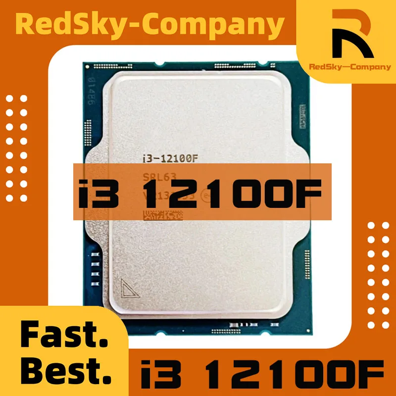 Core i3 12100F 3.3 GHz 4-core 8-thread CPU processor L3 = 12M 58W