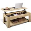 Lift Top Coffee Table w/Storage, Storage Coffee Table w/Lift Top for Living Room, Rising Tabletop Coffee Table w/Hidden 1
