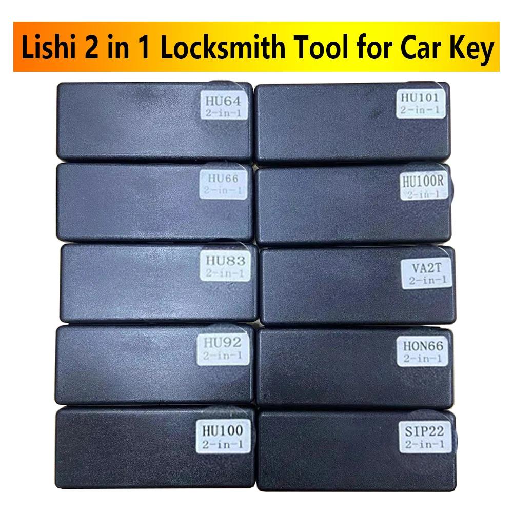 Lishi 2 in 1 2in1 Tool HU64 HU66 HU83 HU92 HU100 HU101 HU100R HON66 VA2T SIP22 Locksmith Tool for Car Key
