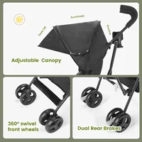 Wedyvko Poussette de Voyage Poussette de Voyage légère et Portable Design Poussette pour Enfants Pliante 2