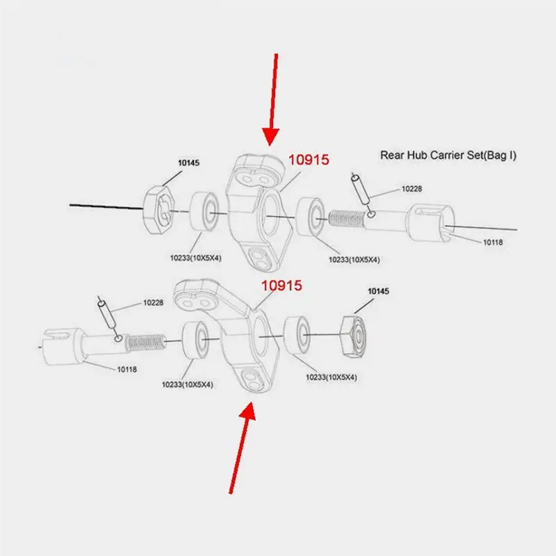 Y22A-알루미늄 합금 RC 자동차 리어 액슬 시트 VRX 레이싱 RC 1/10 스케일 4WD 자동차 부품 무선 조종 자동차 액세서리