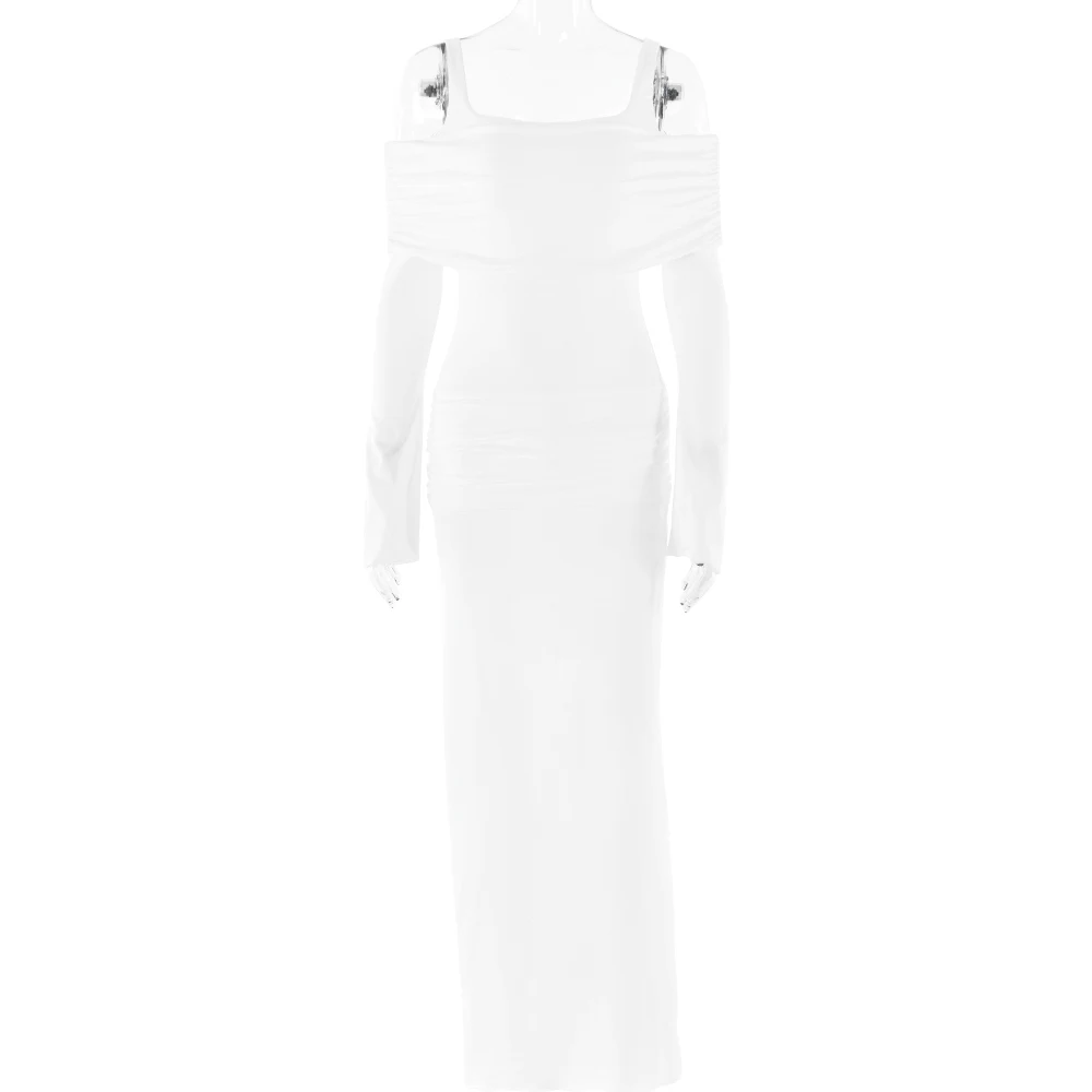 Elegant Long Sleeved Bodycon Party Evening Dress For Women Double Layered Tight Female Vestido Autumn New Clothing