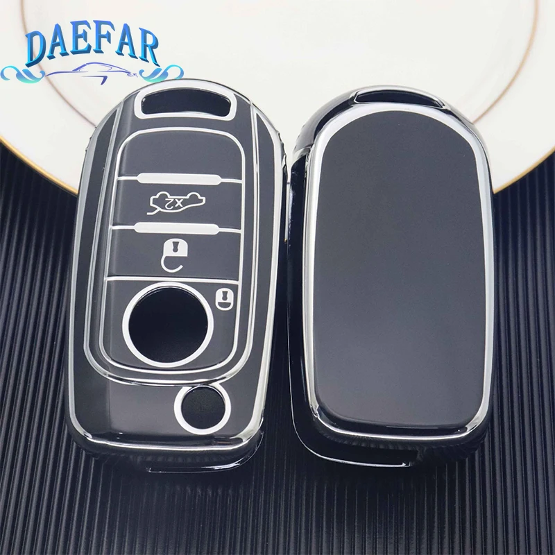 Nuovo Tpu Car Flip Key Case Cover Shell Per Fiat Tipo Toro Nuovo Freedom 500X Doblo Argo Grazie Key Protector Fob Accessori