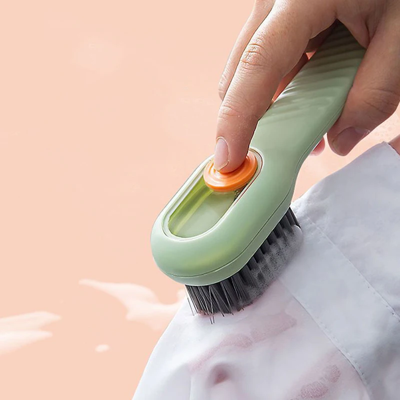 Multifunction Soft Bristled Liquid Shoe Brush Long Handle Clothing Brush Household Cleaning Tool 4