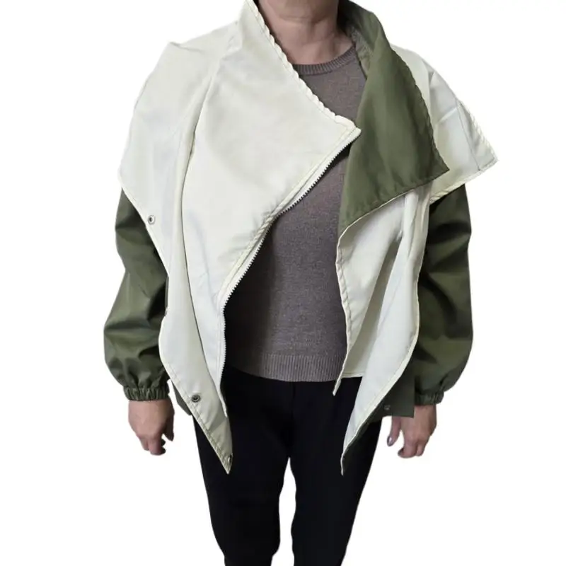 Cotton Patchwork Autumn Jacket for Women