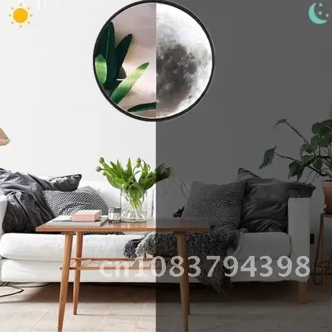 

Bathroom Mirror LED RecabLeght Wall-Mounted Makeup Vanity Shaving Mirror Light Moon-Shaped For Home Decorative Supplies 24cm 1pc