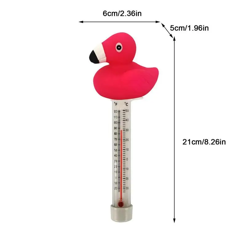 Big Swimming Pool Thermometer Duck Pool Thermometer With Thin Rope Shatter-Resistant Cute Sinking Pool Thermometer For Home images - 6