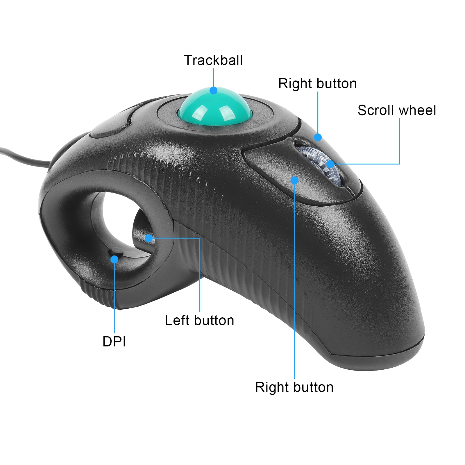 rato de trackball sem fio ergonômico direita mão esquerda com fio rato usb óptico handheld do laser do ar para computador portátil tablet computador
