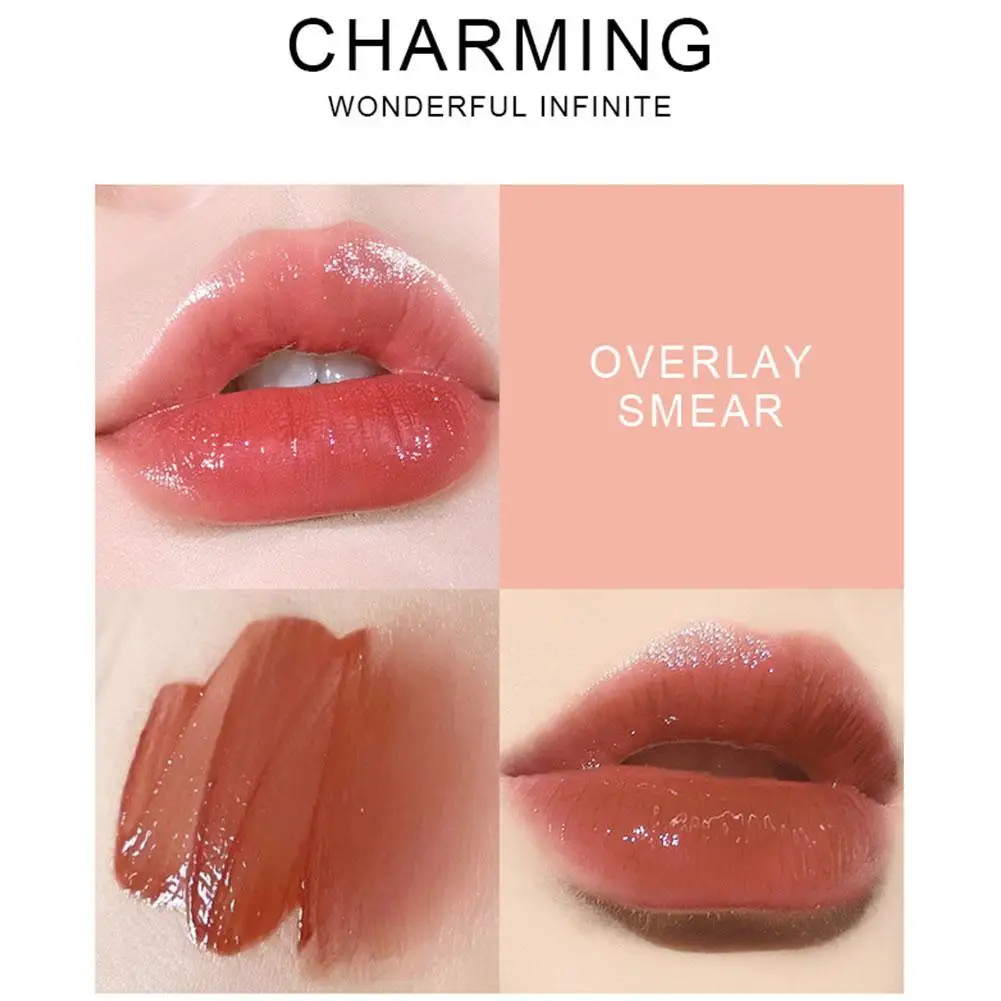 Mirror Water Lip Gloss Lip Glaze Transparent Glass Liquid Lipgloss Lipgloss Cosmetics Lipstick Lips Lasting Oil Waterpr W4O1