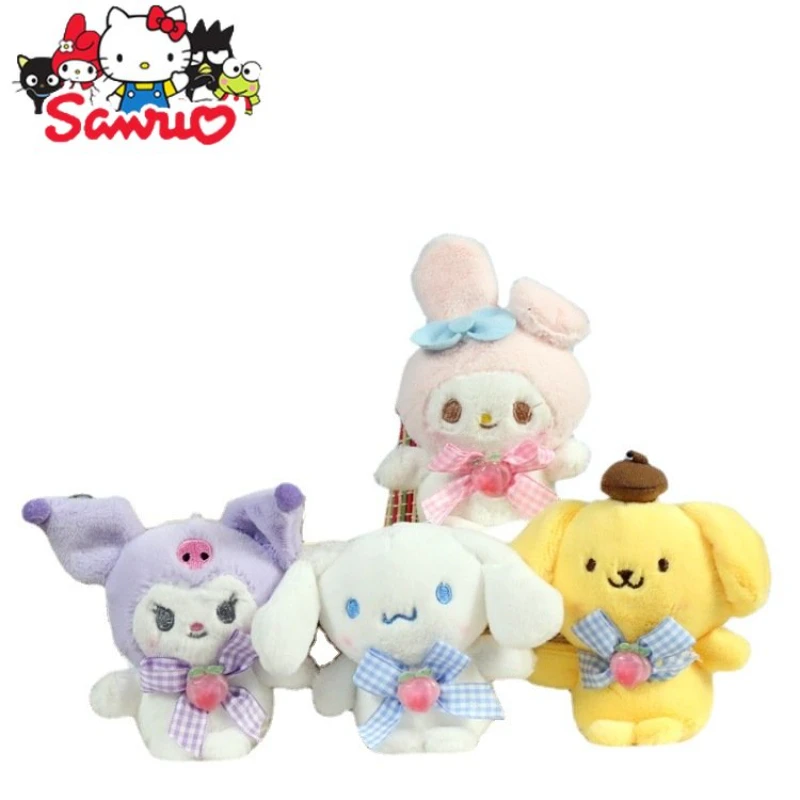 

Sanrio Melody Kuromi Hello Kitty Cinnamoroll Pochacco Hangings Stuffed Toy Figure Bag Hanging Keychain Schoolbag Decor Gift 11cm