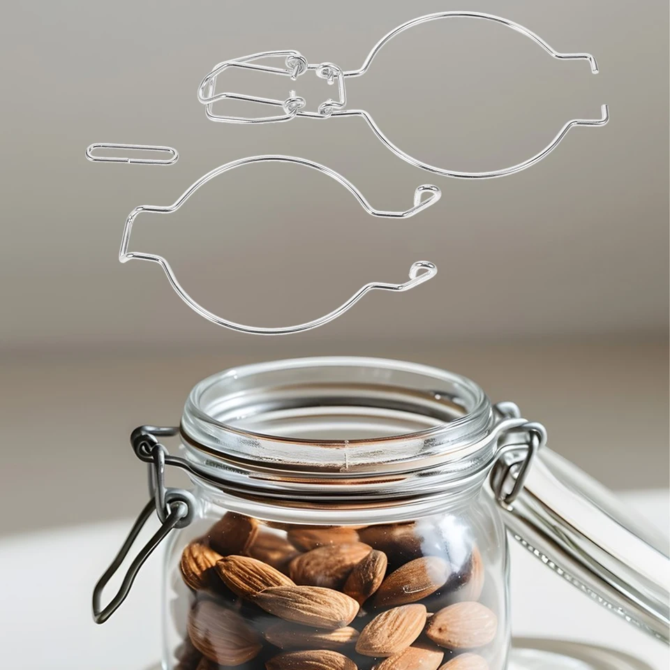 Ciieeo Lot De 10 Boucles De Scellage Pour Bocaux - En Acier Inox, Fermeture étanche, Pour Conservation Aliments