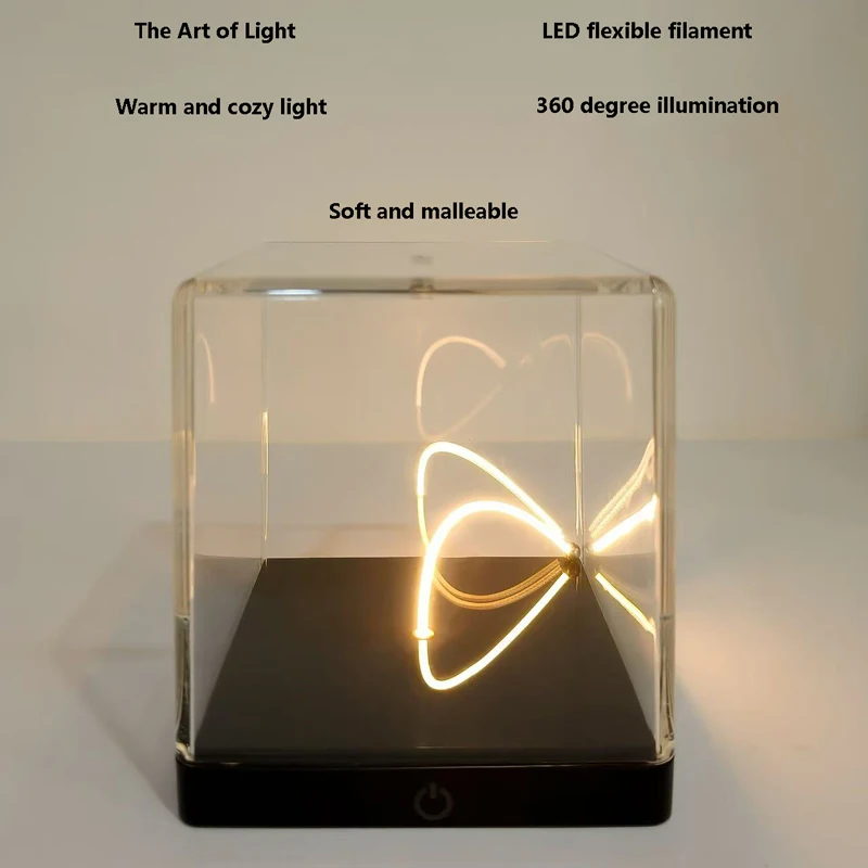 Magnetic Creative Soft Light Atmosphere Night Light Dormitory Bedroom Multi level Adjustable Rechargeable Touch Desk Lamp