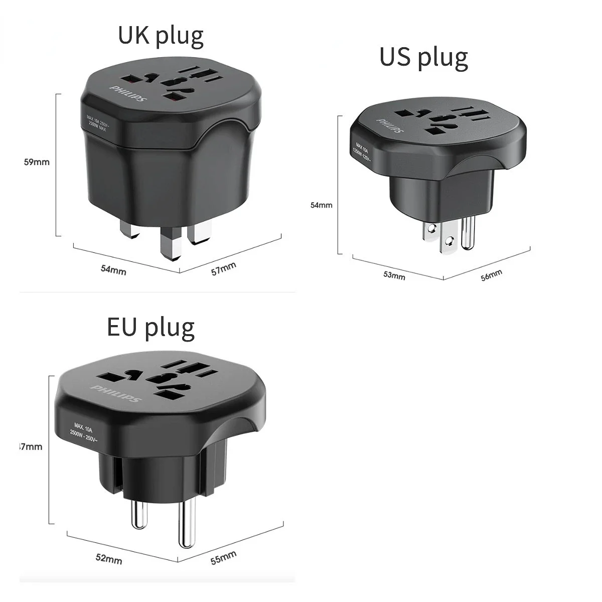 Adaptador Enchufe Ingles a Español Adaptador UK a Europeo Adaptador de  Viaje Tipo G a Tipo E/F para España Alemania Francia EU 2 Piezas :  : Electrónica