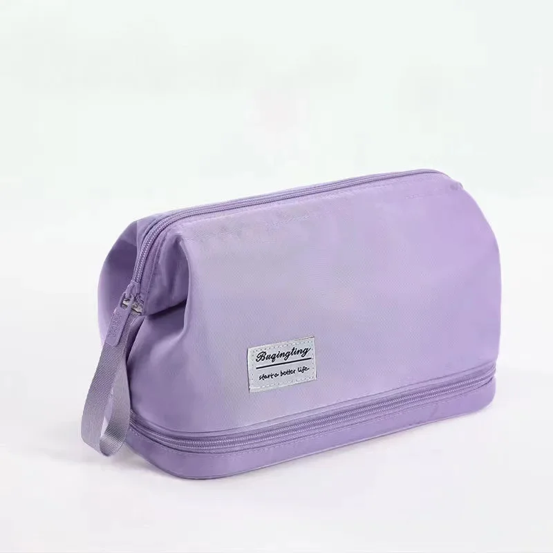 thumbnail image 1 of Bolsa de maquillaje para mujer, gran capacidad, portátil, para viaje, almacenamiento de cosméticos, artículos de tocador, organizador de cosméticos, 1 of 5