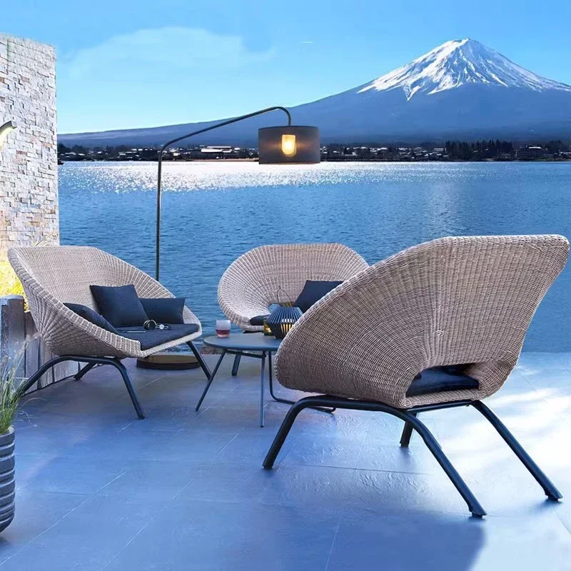 Garden Rattan Outdoor Set Patio Relaxing Chair Rocking Chairs For Living Room Portable Folding Beaches Lounge Beach Furniture