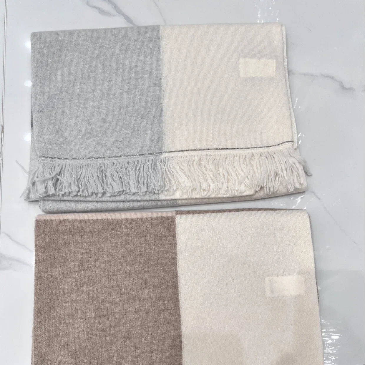 

Winter New Men and Women 100% Cashmere Versatile Color Matching Warm Knitted Shawl Scarf