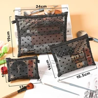 1Pcs Hot Mini Transparent Heart Makeup Bag Women Portable Lipsticks Cosmetic Storage Pouch Ins Clear Ctue Small Make Up Bag 2