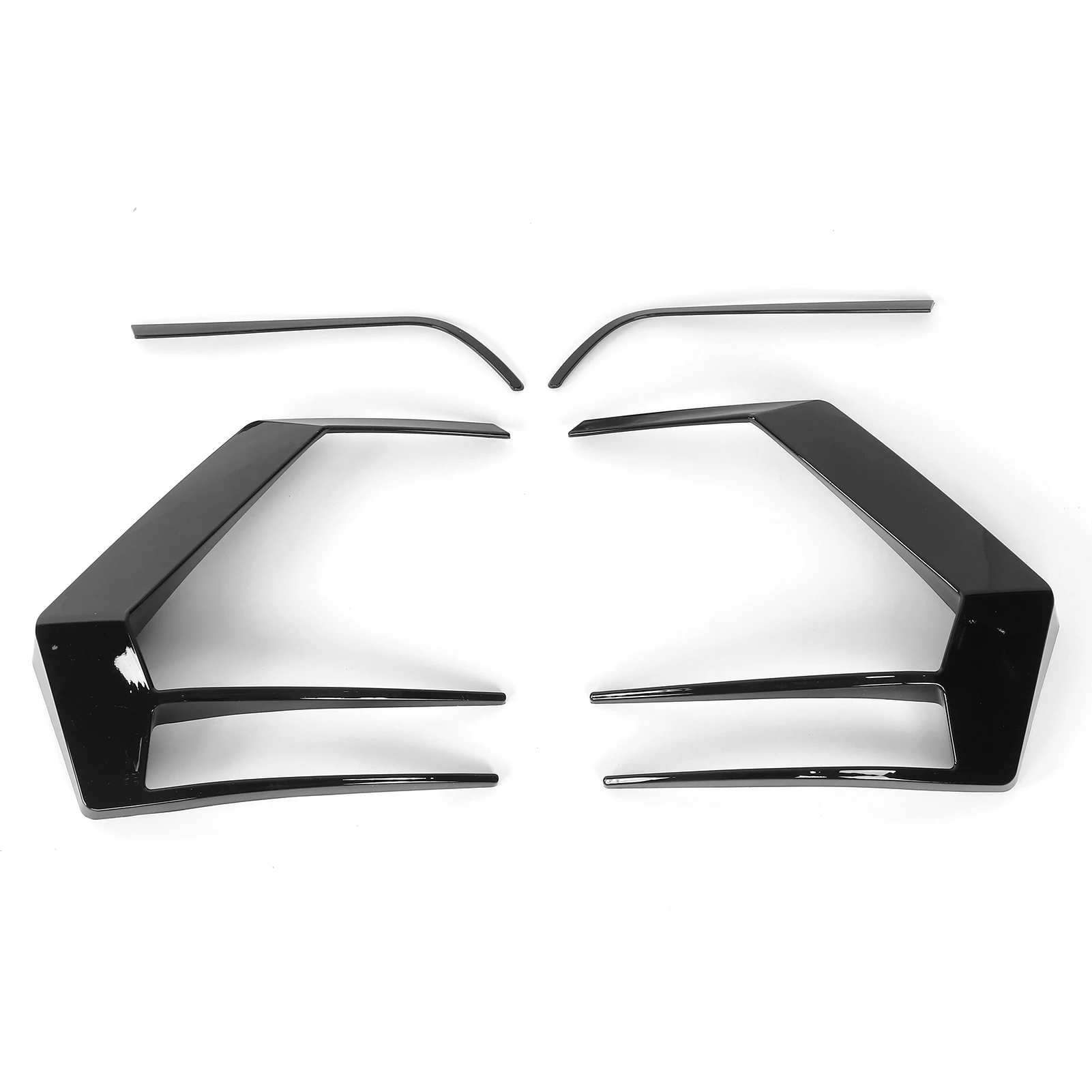 

Gloss Black Tail Lights Cover Canards Flare Set Left Right Replacement for MK7 GTD R 2013‑2016