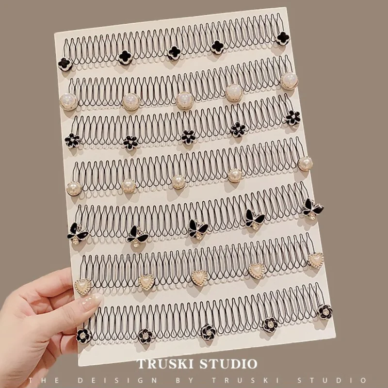 Baby Girls Korean Pearl Broken Hair Pins Finish Long Hair Comb Clip for Kids Headband Children Hairpins Headwear Accessories