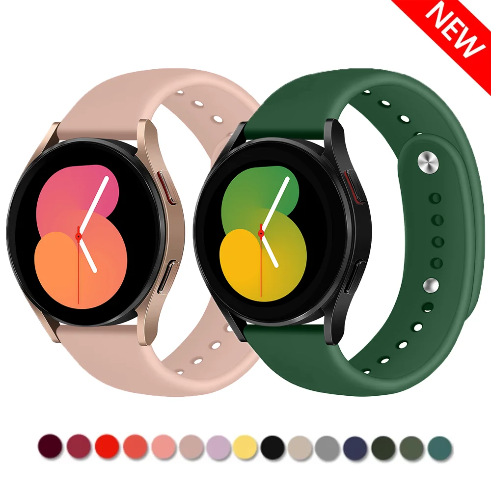 22mm 20mm Band for Samsung Galaxy Watch 6 40mm 44mm Classic 43mm 47 strap silicone bracelet correa Galaxy watch 5 pro 45mm band