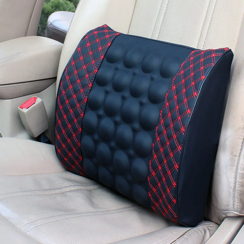 Car Electric Massage Back Cushion Soft Relief Vertebral Pain Lumbar Cushion  Waist Support Massage Seat Pillow Home Office Chair