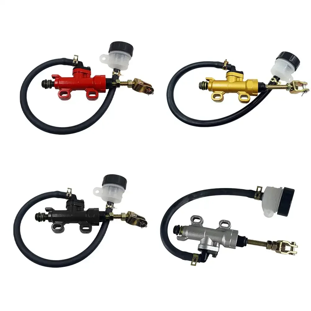 Universal Motorcycle Rear Foot Brake Master Cylinder Pump with Reservoir for Dirt Bike ATV for Suzuki Kawasaki Honda