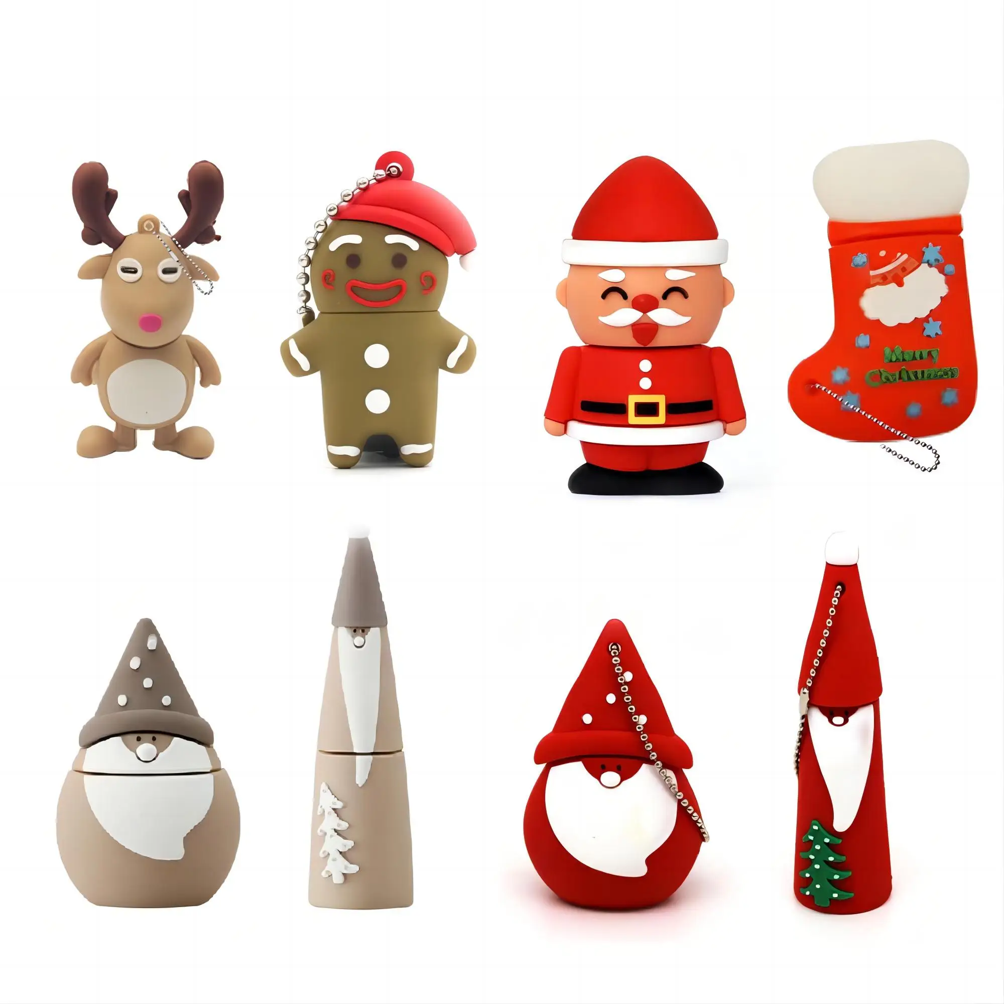 USB Flash Drive Cute Snowman Santa Gingerbread Man 8GB 16GB 32GB 64GB 128GB Elk Christmas Day