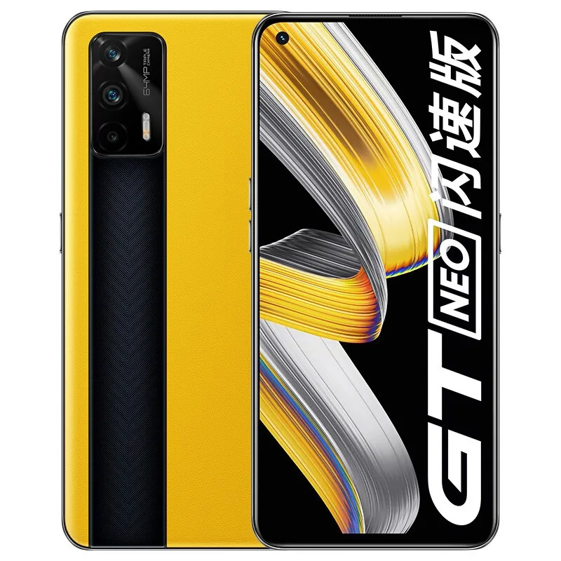 Original Realme GT Neo Flash Edition 5G Mobile Phone Dimensity 1200 Screen Fingerprint 6.43" Super AMOLED 65W Charger 64.0MP 8gb ddr3