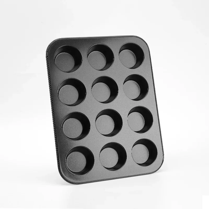 Teglia Per Muffin E Mini Cheesecake 12 Celle - Antiaderente, Fondo Rimovibile - 35,6x20,3x4,4 Cm