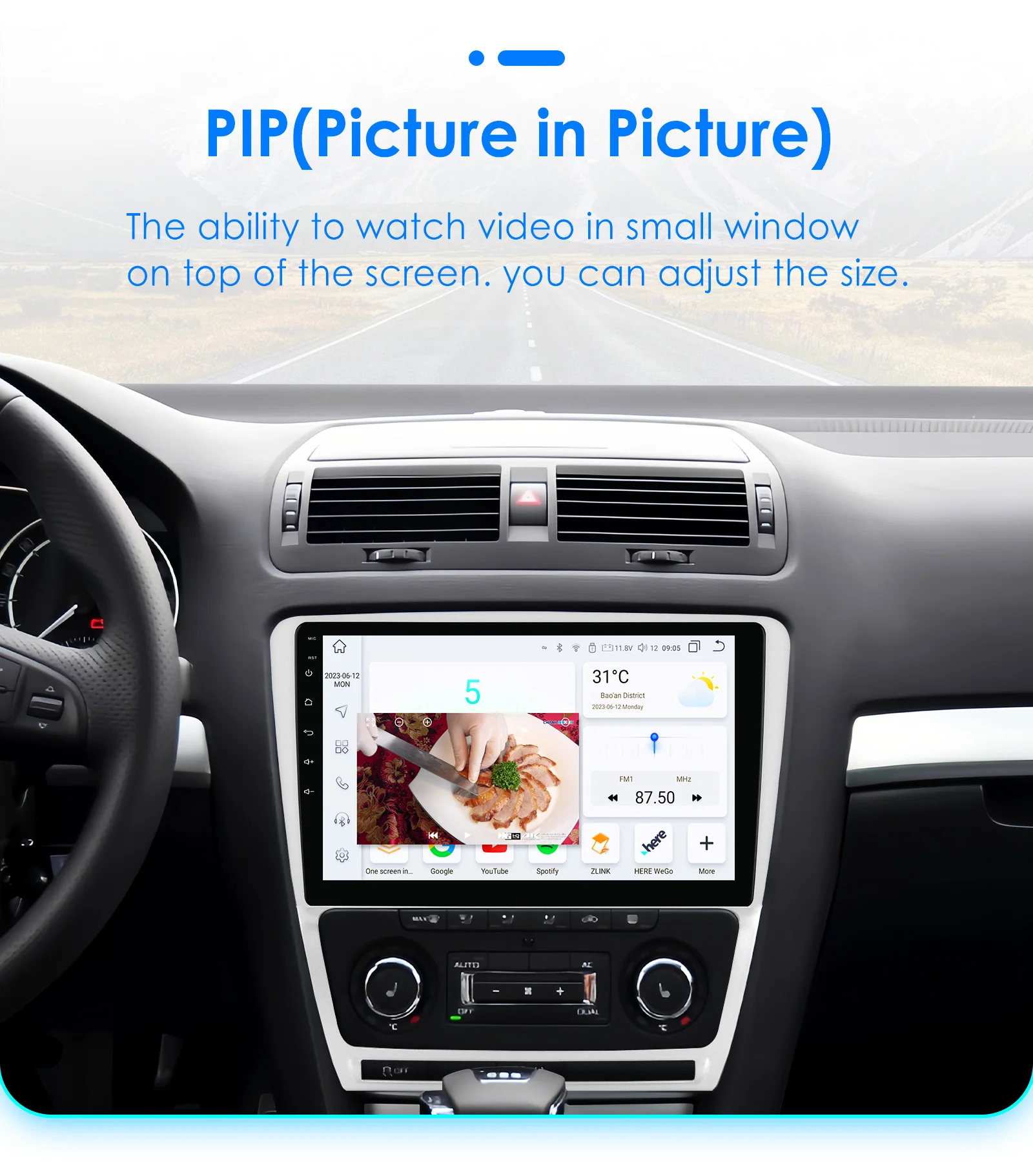 10,1" Hizpo 2Din Android13 Autoradio für Skoda Octavia 2 2008 - 2013 BT 4G CarPlay GPS Navigation RDS DSP SWC UI7862 Multimedia – Detail 33