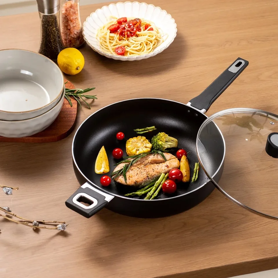 Heavy Duty Aluminum Nonstick Jumbo Skillet 30cm