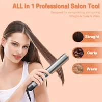 TINSOL – fer à friser professionnel 2 en 1, après-shampooing à ions négatifs avec écran large LCD 2