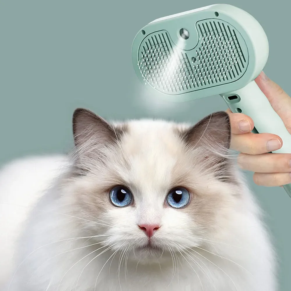 Pet Spray Hair Comb Pet Hair Remover Cleaning Brush Cats Grooming Dog Accessories Tools Dematting Water Mist Humidifier Comb 3