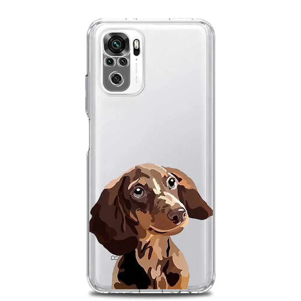 Clear Dachshund Sausage Dog Design Phone Case
