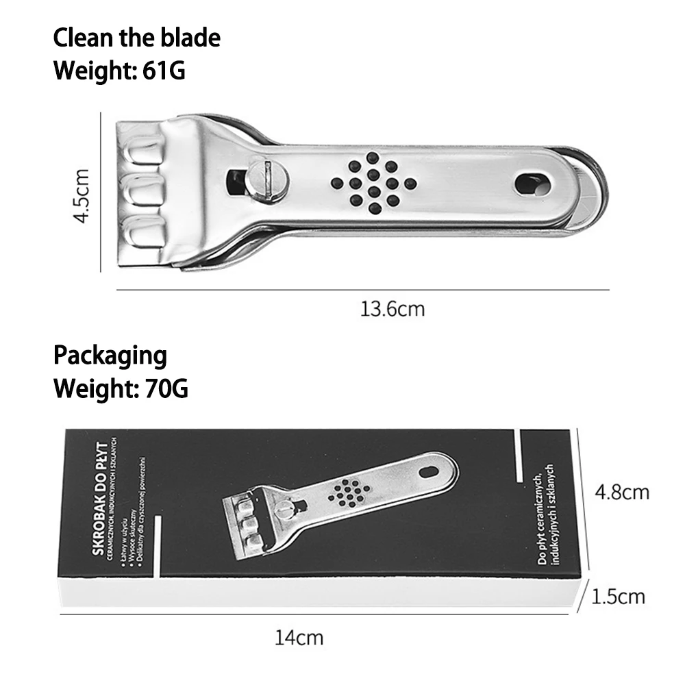 Description Picture 6 of itemCooktop Cleaning Scraper, Glass-ceramic Cooktop Cleaning Scraper with Spare Blades, Suitable for Ceramic and Induction Cooktops